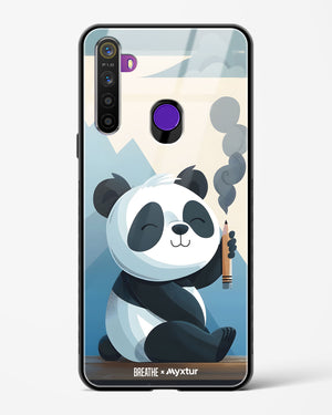 Pencil Panda Pal [BREATHE] Glass Case Phone Cover (Realme)