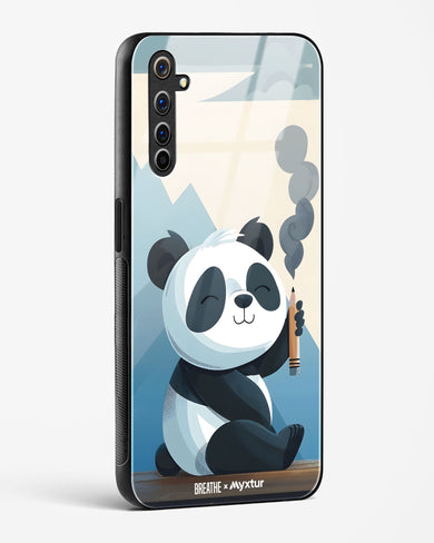 Pencil Panda Pal [BREATHE] Glass Case Phone Cover (Realme)