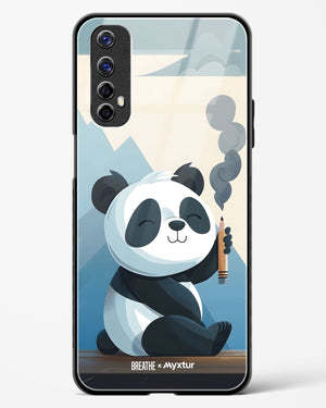 Pencil Panda Pal [BREATHE] Glass Case Phone Cover (Realme)