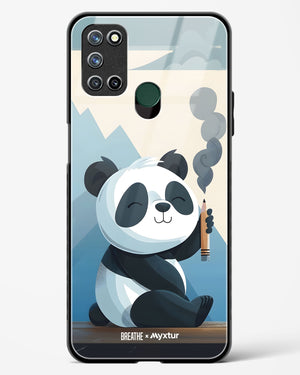 Pencil Panda Pal [BREATHE] Glass Case Phone Cover (Realme)