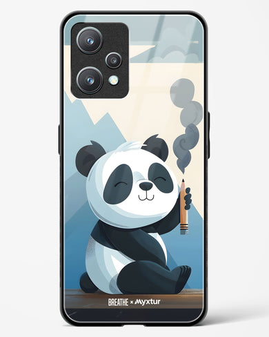 Pencil Panda Pal [BREATHE] Glass Case Phone Cover (Realme)