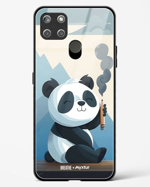 Pencil Panda Pal [BREATHE] Glass Case Phone Cover (Realme)