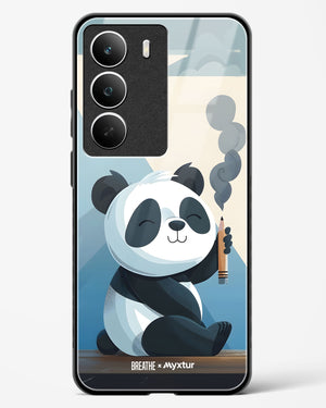 Pencil Panda Pal [BREATHE] Glass Case Phone Cover (Realme)