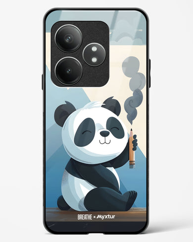 Pencil Panda Pal [BREATHE] Glass Case Phone Cover (Realme)