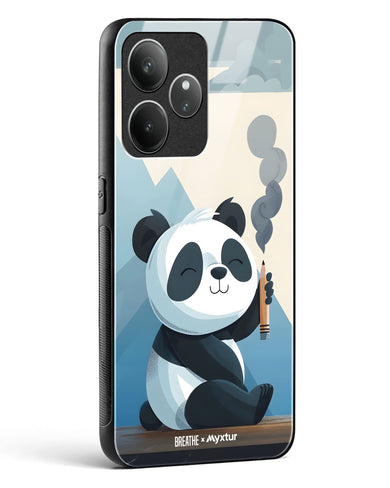 Pencil Panda Pal [BREATHE] Glass Case Phone Cover (Realme)