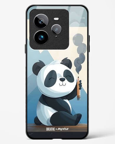Pencil Panda Pal [BREATHE] Glass Case Phone Cover (Realme)