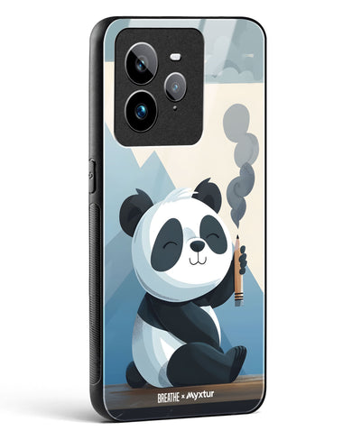 Pencil Panda Pal [BREATHE] Glass Case Phone Cover (Realme)