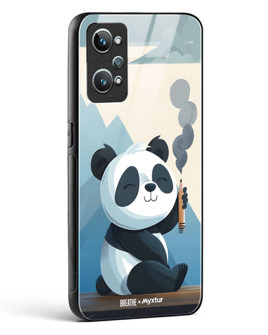 Pencil Panda Pal [BREATHE] Glass Case Phone Cover (Realme)