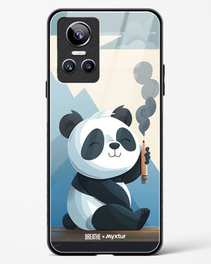 Pencil Panda Pal [BREATHE] Glass Case Phone Cover (Realme)