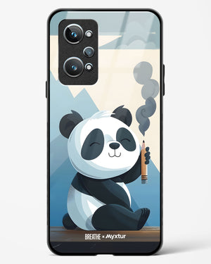 Pencil Panda Pal [BREATHE] Glass Case Phone Cover (Realme)