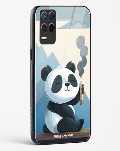 Pencil Panda Pal [BREATHE] Glass Case Phone Cover (Realme)