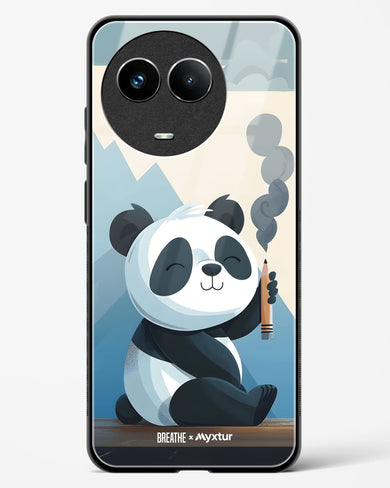 Pencil Panda Pal [BREATHE] Glass Case Phone Cover (Realme)