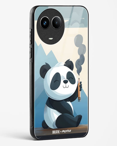 Pencil Panda Pal [BREATHE] Glass Case Phone Cover (Realme)