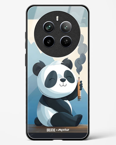 Pencil Panda Pal [BREATHE] Glass Case Phone Cover (Realme)