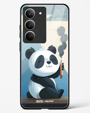Pencil Panda Pal [BREATHE] Glass Case Phone Cover (Realme)