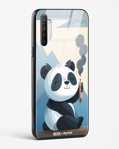 Pencil Panda Pal [BREATHE] Glass Case Phone Cover (Realme)