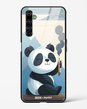 Pencil Panda Pal [BREATHE] Glass Case Phone Cover (Realme)