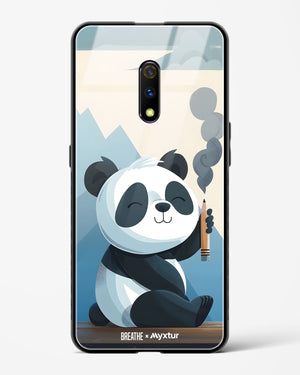 Pencil Panda Pal [BREATHE] Glass Case Phone Cover (Realme)