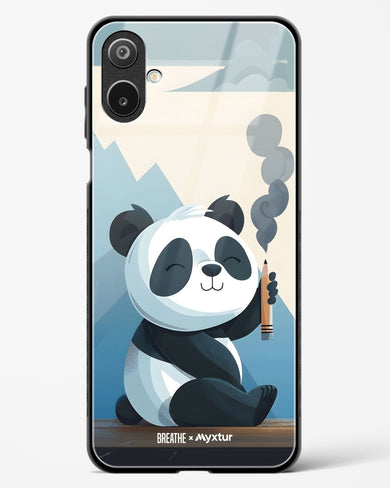 Pencil Panda Pal [BREATHE] Glass Case Phone Cover (Samsung)