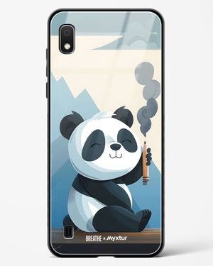 Pencil Panda Pal [BREATHE] Glass Case Phone Cover (Samsung)