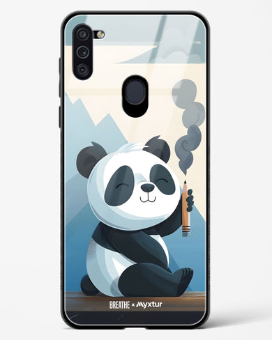 Pencil Panda Pal [BREATHE] Glass Case Phone Cover (Samsung)