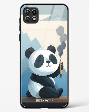 Pencil Panda Pal [BREATHE] Glass Case Phone Cover (Samsung)