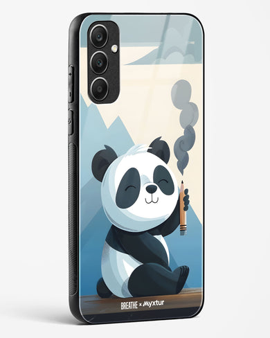 Pencil Panda Pal [BREATHE] Glass Case Phone Cover (Samsung)