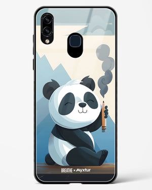 Pencil Panda Pal [BREATHE] Glass Case Phone Cover (Samsung)