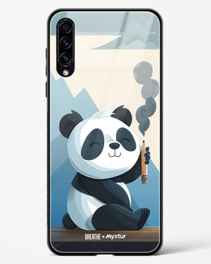 Pencil Panda Pal [BREATHE] Glass Case Phone Cover (Samsung)