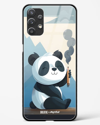 Pencil Panda Pal [BREATHE] Glass Case Phone Cover (Samsung)