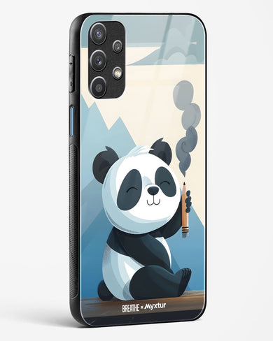 Pencil Panda Pal [BREATHE] Glass Case Phone Cover (Samsung)