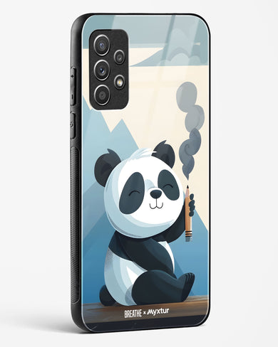 Pencil Panda Pal [BREATHE] Glass Case Phone Cover (Samsung)