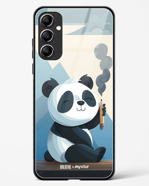 Pencil Panda Pal [BREATHE] Glass Case Phone Cover (Samsung)