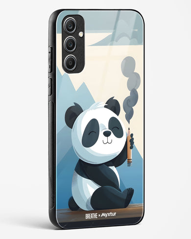 Pencil Panda Pal [BREATHE] Glass Case Phone Cover (Samsung)
