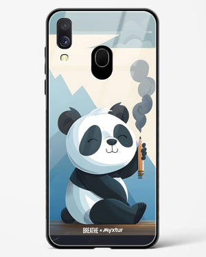 Pencil Panda Pal [BREATHE] Glass Case Phone Cover (Samsung)
