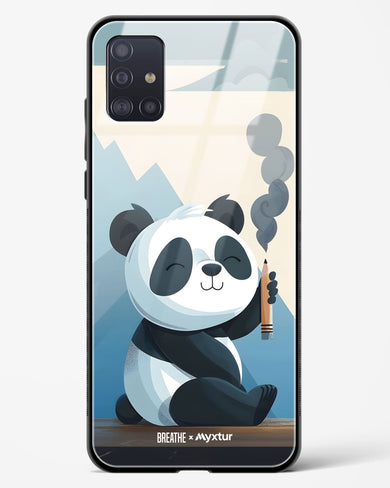 Pencil Panda Pal [BREATHE] Glass Case Phone Cover (Samsung)