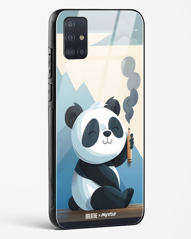 Pencil Panda Pal [BREATHE] Glass Case Phone Cover (Samsung)