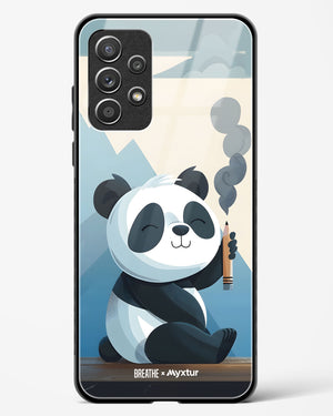 Pencil Panda Pal [BREATHE] Glass Case Phone Cover (Samsung)