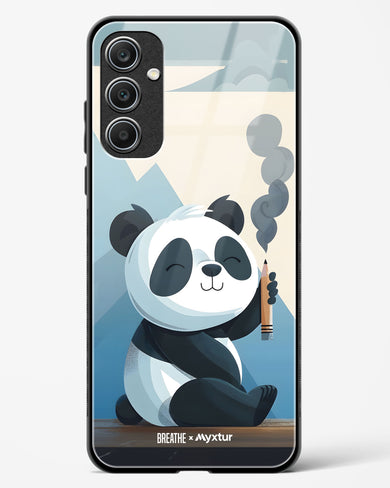 Pencil Panda Pal [BREATHE] Glass Case Phone Cover (Samsung)