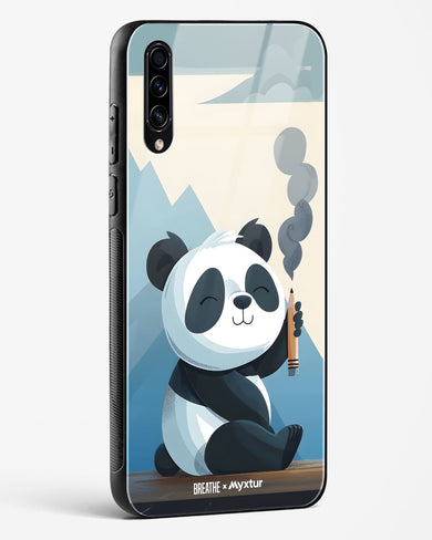 Pencil Panda Pal [BREATHE] Glass Case Phone Cover (Samsung)