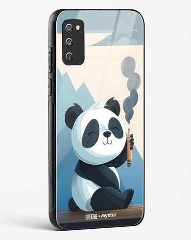 Pencil Panda Pal [BREATHE] Glass Case Phone Cover (Samsung)