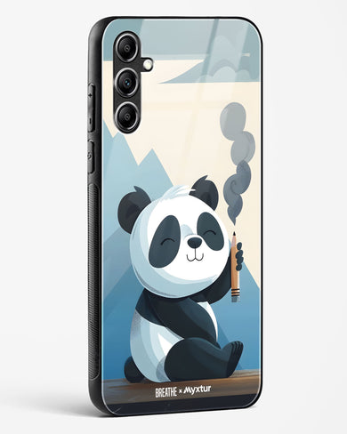 Pencil Panda Pal [BREATHE] Glass Case Phone Cover (Samsung)