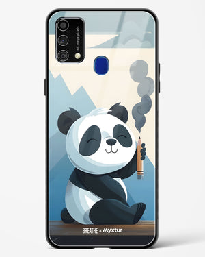 Pencil Panda Pal [BREATHE] Glass Case Phone Cover (Samsung)