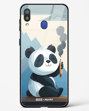 Pencil Panda Pal [BREATHE] Glass Case Phone Cover (Samsung)