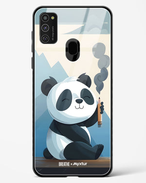 Pencil Panda Pal [BREATHE] Glass Case Phone Cover (Samsung)