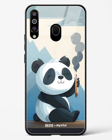 Pencil Panda Pal [BREATHE] Glass Case Phone Cover (Samsung)