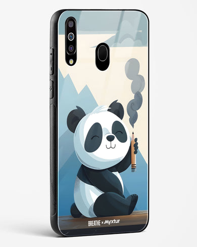 Pencil Panda Pal [BREATHE] Glass Case Phone Cover (Samsung)