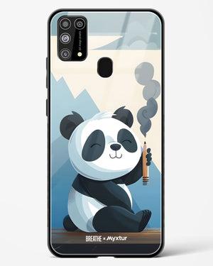 Pencil Panda Pal [BREATHE] Glass Case Phone Cover (Samsung)