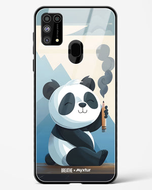 Pencil Panda Pal [BREATHE] Glass Case Phone Cover (Samsung)