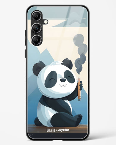 Pencil Panda Pal [BREATHE] Glass Case Phone Cover (Samsung)